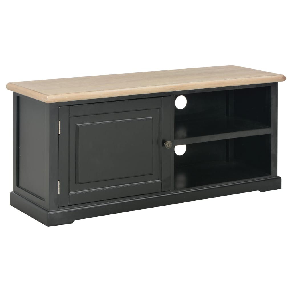 vidaXL TV Cabinet Black 90x30x40 cm Wood