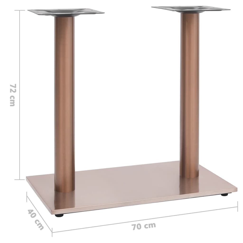 vidaXL Bistro Table Leg Brass 70x40x72 cm Stainless Steel