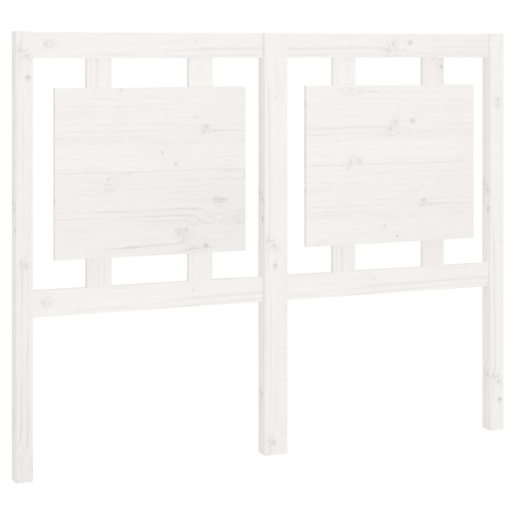 vidaXL Bed Headboard White 125.5x4x100 cm Solid Pine Wood