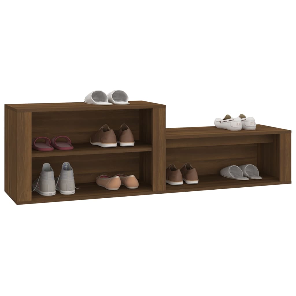 vidaXL Shoe Cabinet Brown Oak 150x35x45 cm Engineered Wood