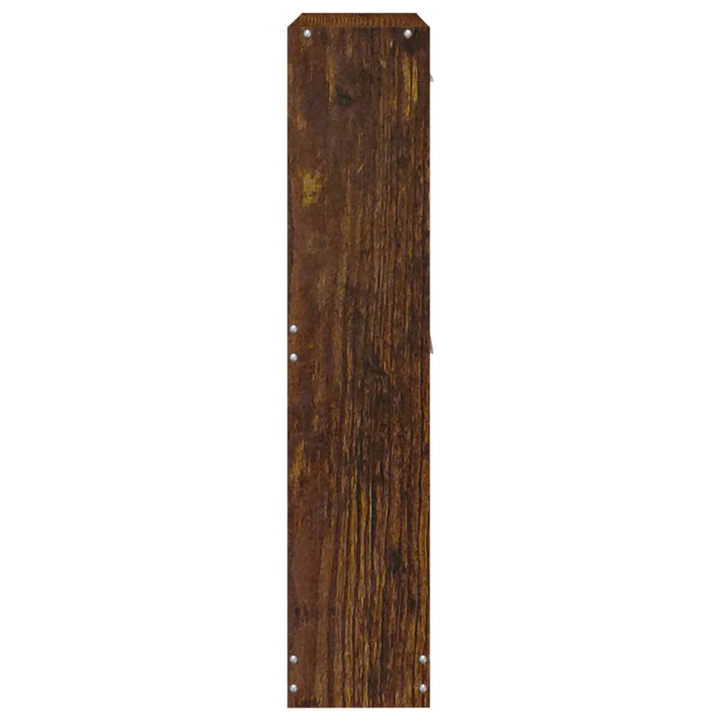 vidaXL Shoe Cabinet Smoked Oak 59x17x81 cm Engineered Wood