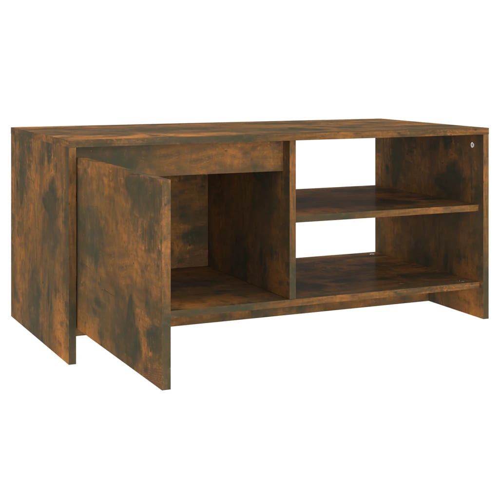 vidaXL Coffee Table Smoked Oak 102x50x45 cm Engineered Wood
