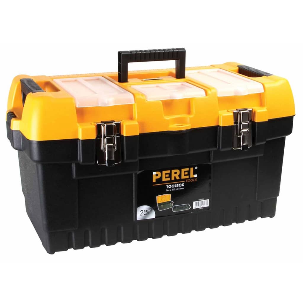 Perel Toolbox with Metal Latches 56.4x31x31 cm OM22M