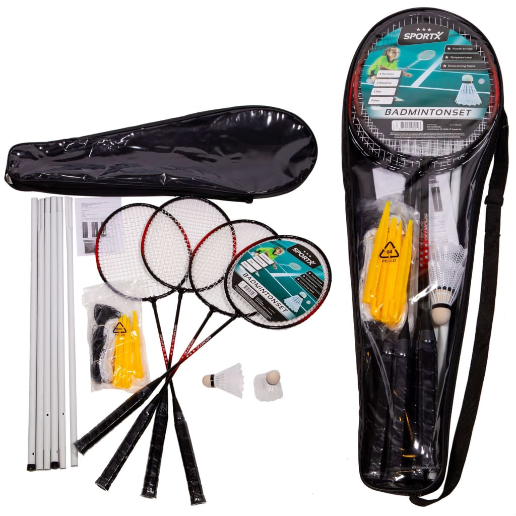SportX Badminton Set with Net