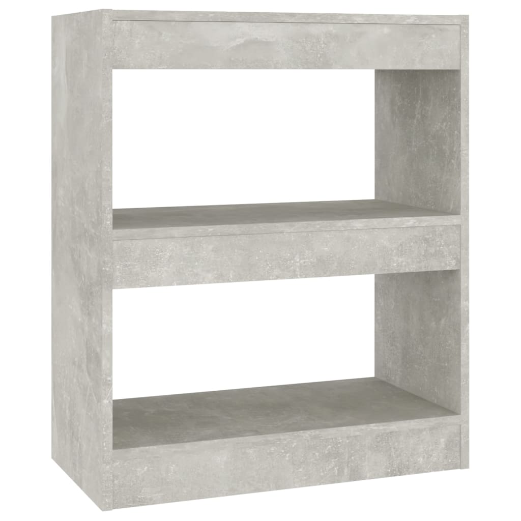 vidaXL Book Cabinet/Room Divider Concrete Grey 60x30x72 cm