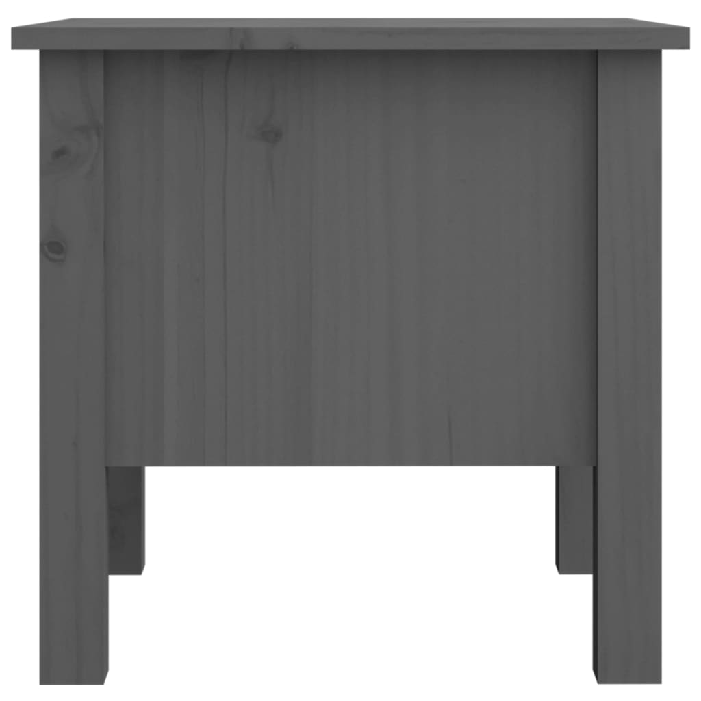 vidaXL Side Tables 2 pcs Grey 40x40x39 cm Solid Wood Pine