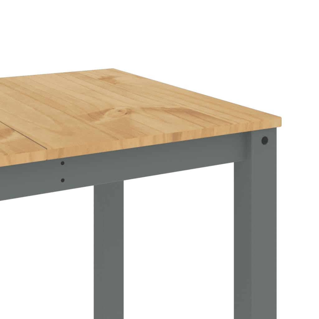 vidaXL Dining Table Panama Grey 160x80x75 cm Solid Wood Pine