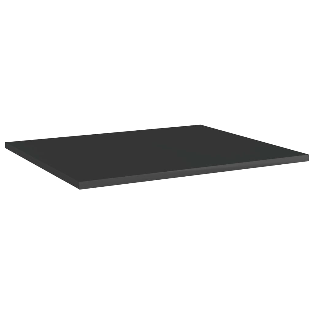 vidaXL Bookshelf Boards 8 pcs High Gloss Black 60x50x1.5 cm Engineered Wood