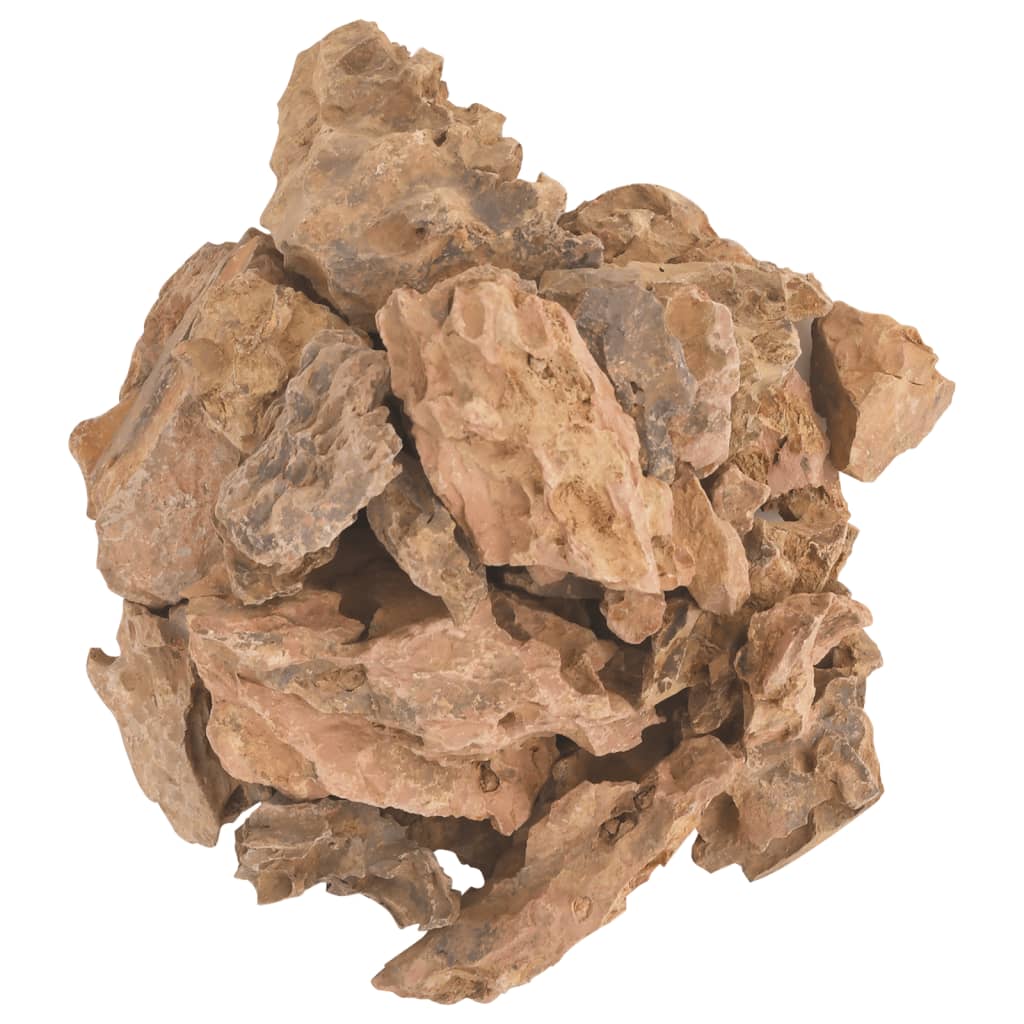 vidaXL Dragon Stones 25 kg Brown 1-10 cm