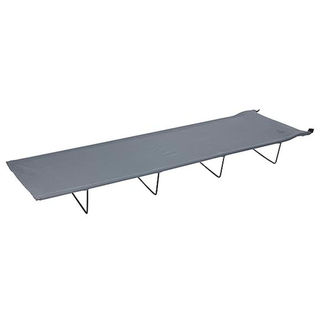Bo Camp Folding Camp Bed Steel Grey vidaXL