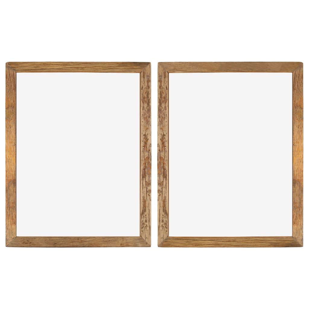 vidaXL Photo Frames 2 pcs 90x70 cm Solid Reclaimed Wood and Glass