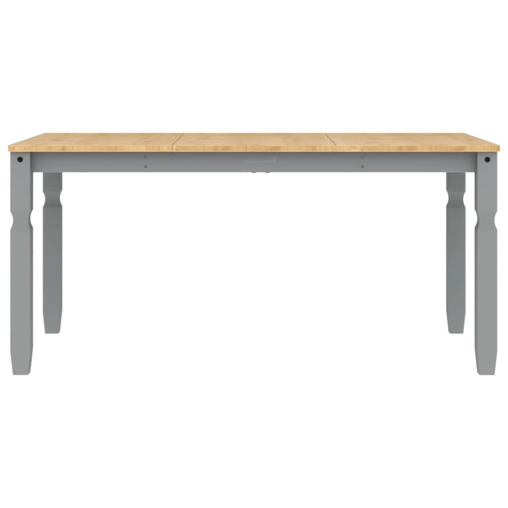 vidaXL Dining Table Corona Grey 160x80x75 cm Solid Wood Pine