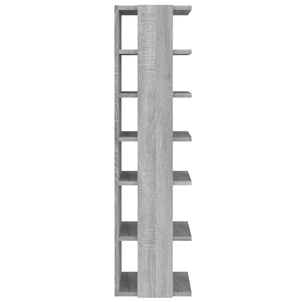 vidaXL Shoe Rack Grey Sonoma 27.5x27x102 cm Engineered Wood