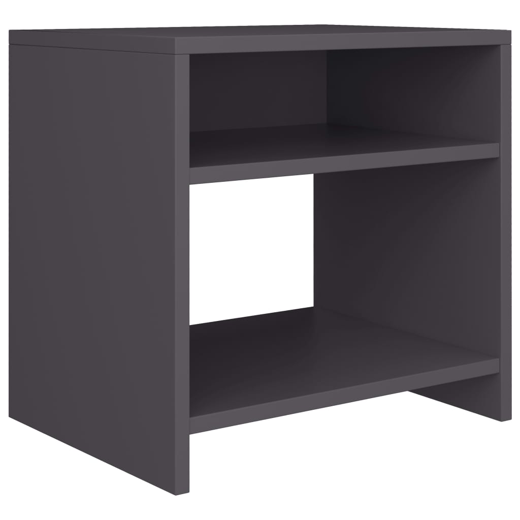 vidaXL Bedside Cabinet Grey 40x30x40 cm Engineered Wood