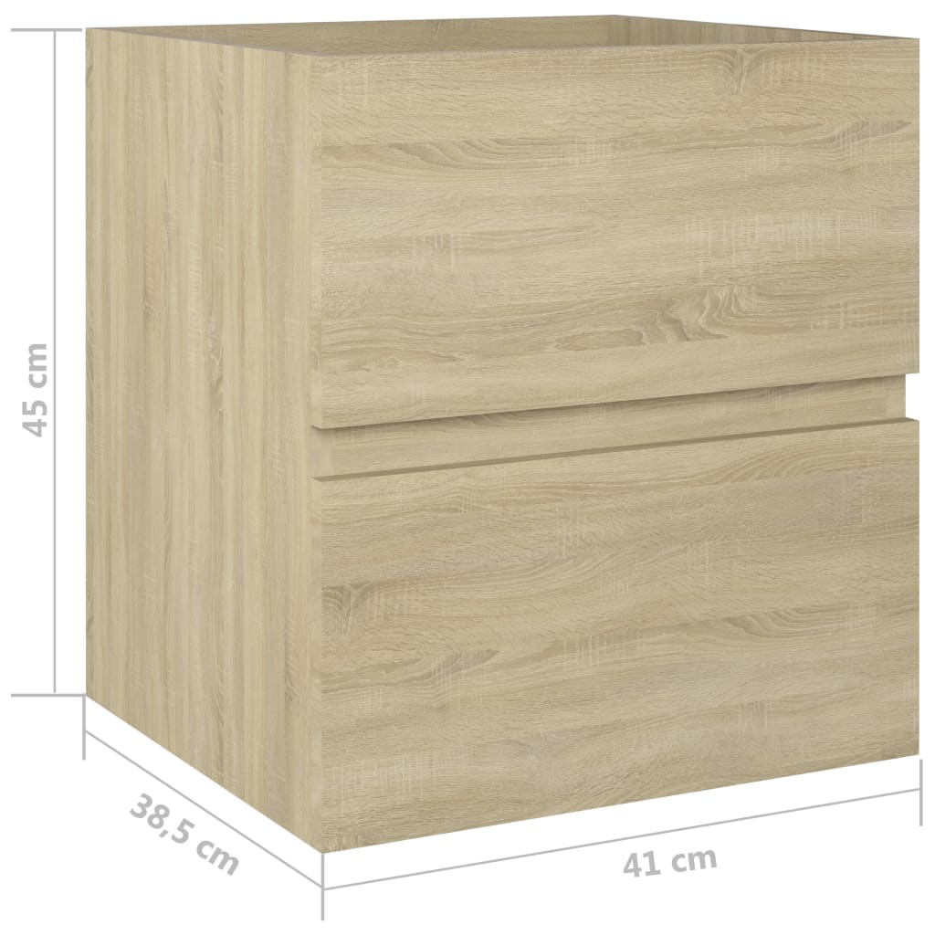 vidaXL Bathroom Furniture Set Sonoma Oak Engineered Wood