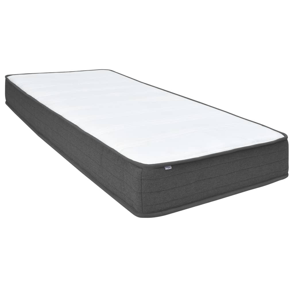 vidaXL Box Spring Bed Dark Grey Fabric 80x200 cm