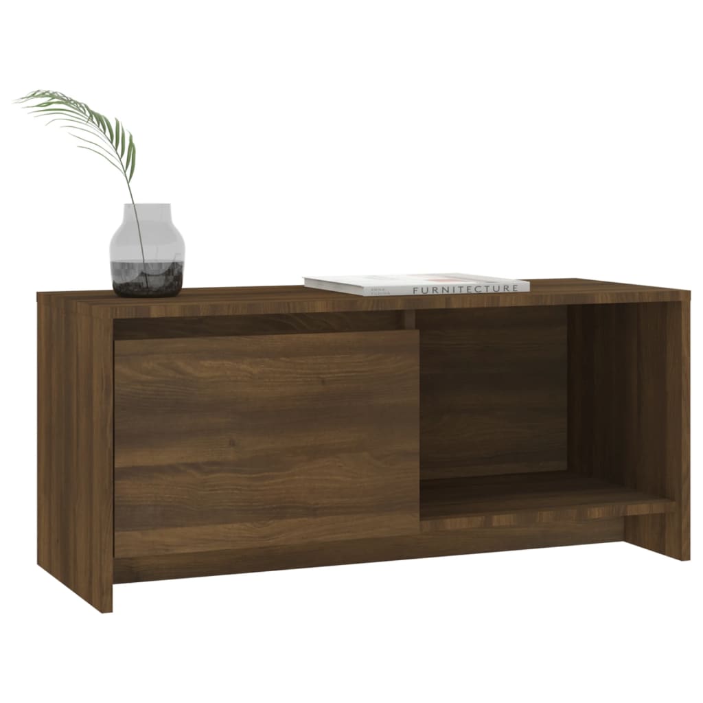 vidaXL TV Cabinet Brown Oak 90x35x40 cm Engineered Wood