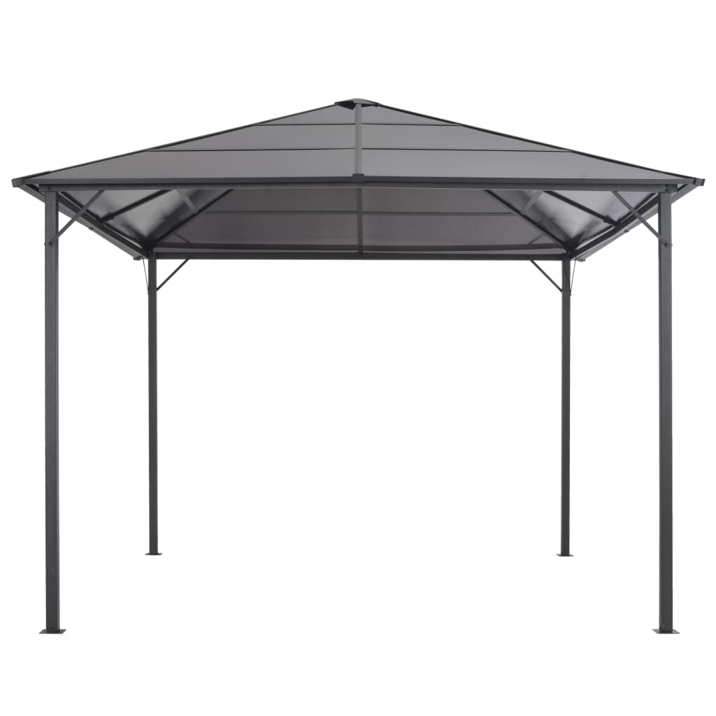 vidaXL Gazebo with Roof Aluminium 3x3 m Black