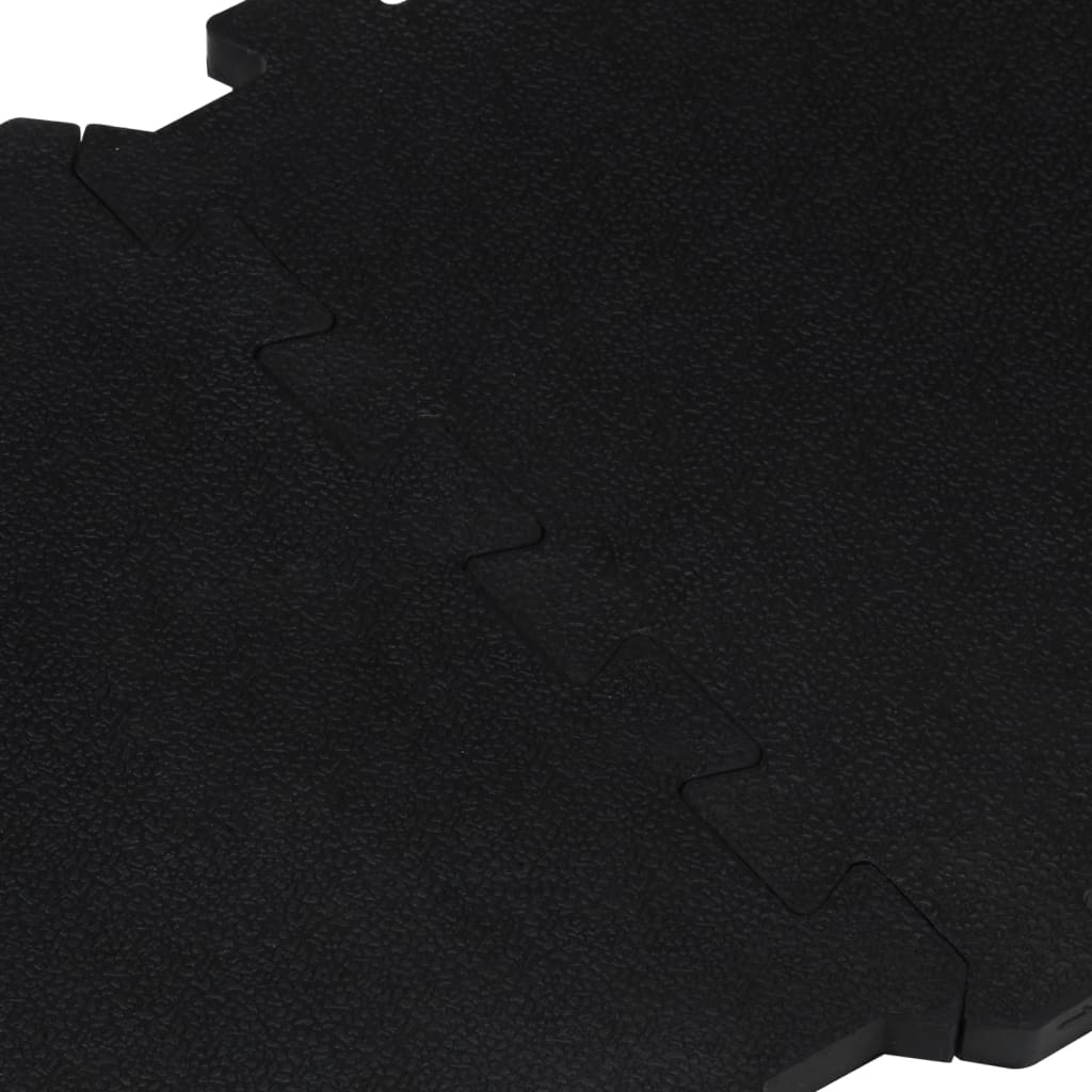 vidaXL Rubber Floor Tiles 9 pcs Black 16 mm 30x30 cm