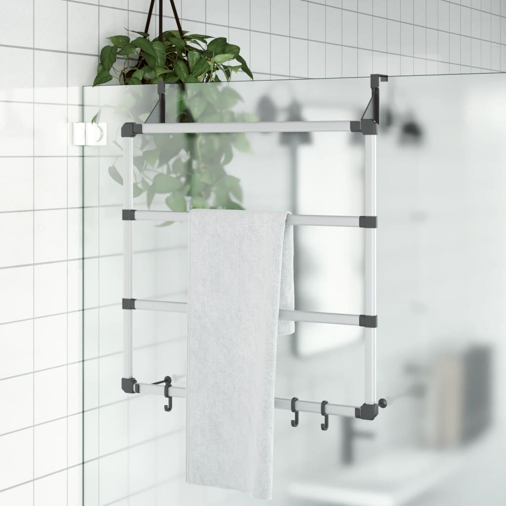 vidaXL Towel Hanger 67x15x66 cm Aluminium