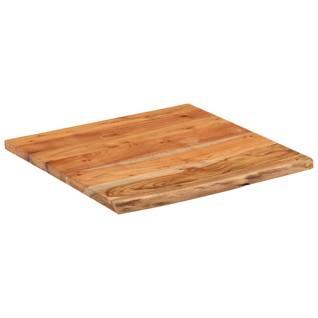 vidaXL Desk Top 80x80x2.5 cm Square Solid Wood Acacia Live Edge