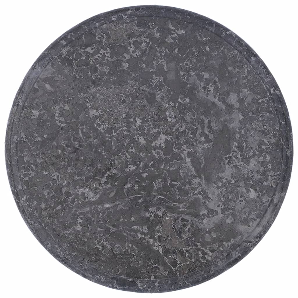 vidaXL Table Top Grey Ø40x2.5 cm Marble