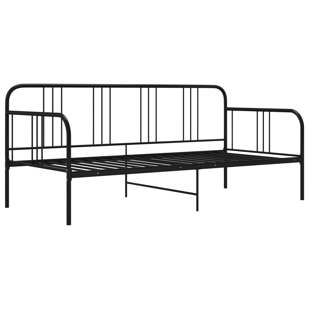 vidaXL Sofa Bed Frame Black Metal 90x200 cm