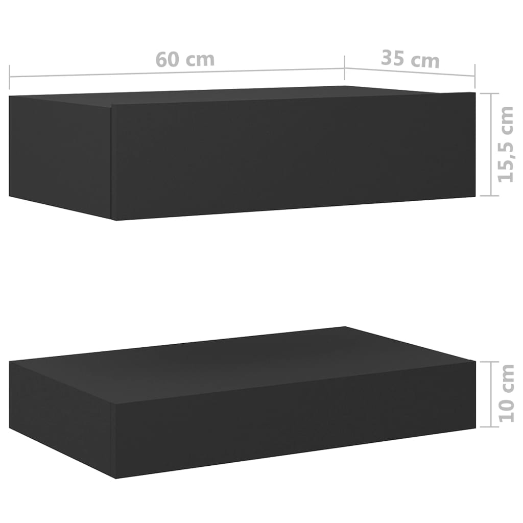 vidaXL Bedside Cabinet Grey 60x35 cm Engineered Wood