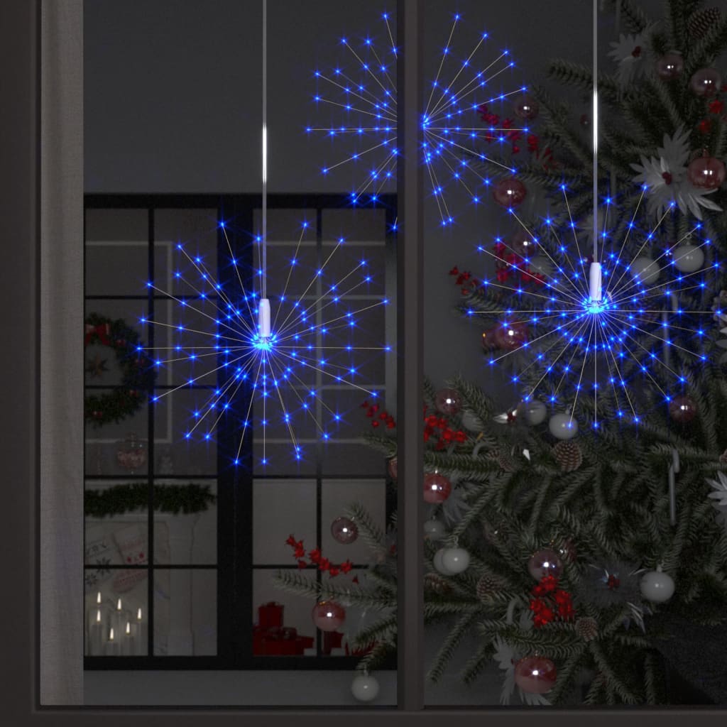 vidaXL Outdoor Christmas Firecrack Lights 10pcs Blue 20cm 1400 LEDs