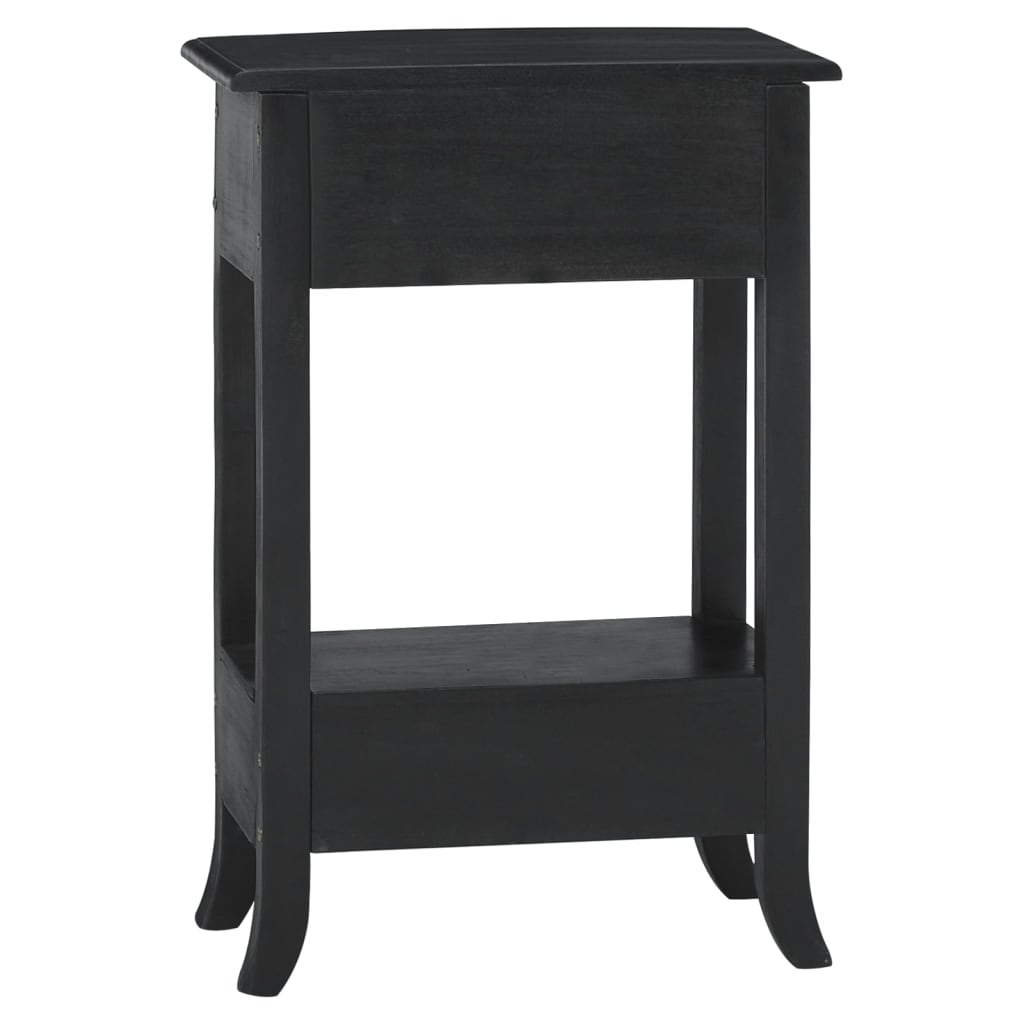vidaXL Console Table with Drawers Black 50x30x75 cm Solid Wood Mahogany