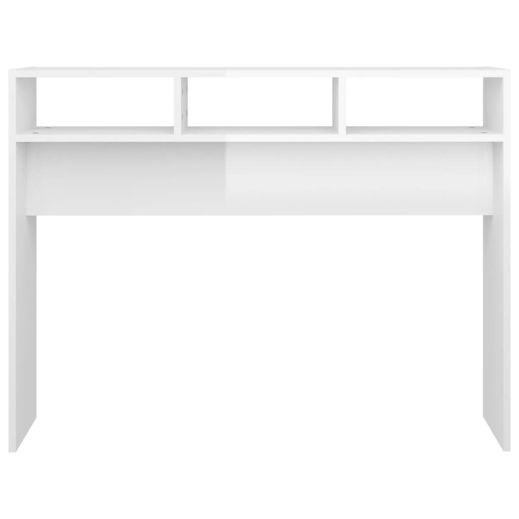 vidaXL Console Table High Gloss White 105x30x80 cm Engineered Wood