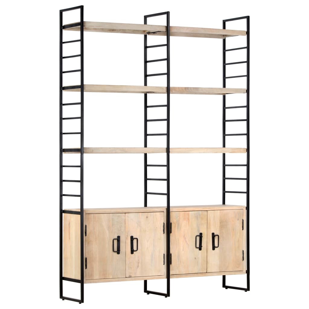 vidaXL 4-Tier Bookcase 124x30x180 cm Solid Mango Wood