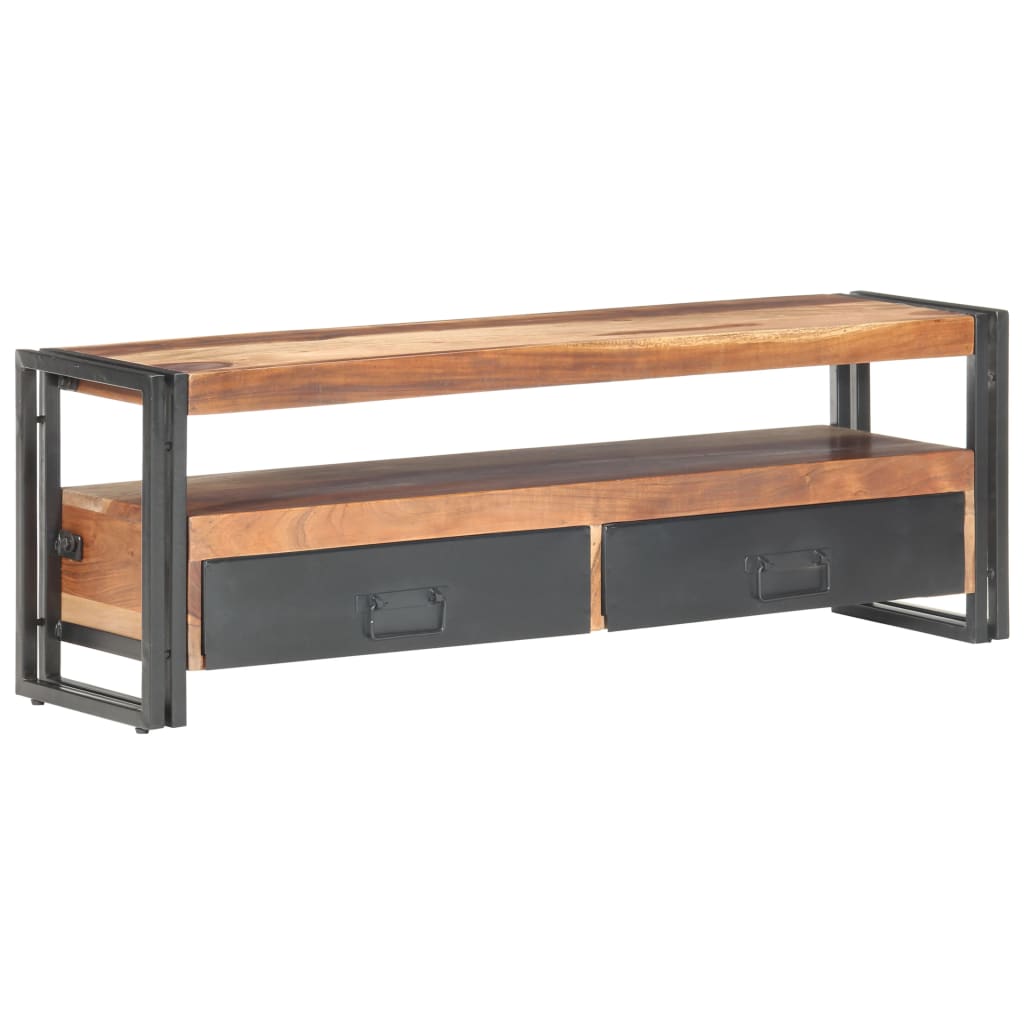 vidaXL TV Cabinet 120x30x40 cm Solid Wood with Sheesham Finish