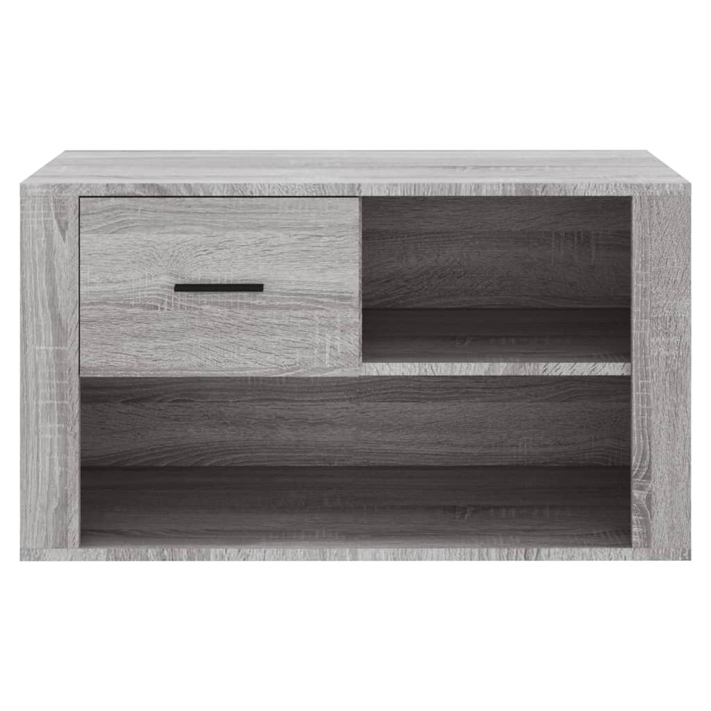 vidaXL Shoe Cabinet Grey Sonoma 80x35x45 cm Engineered Wood