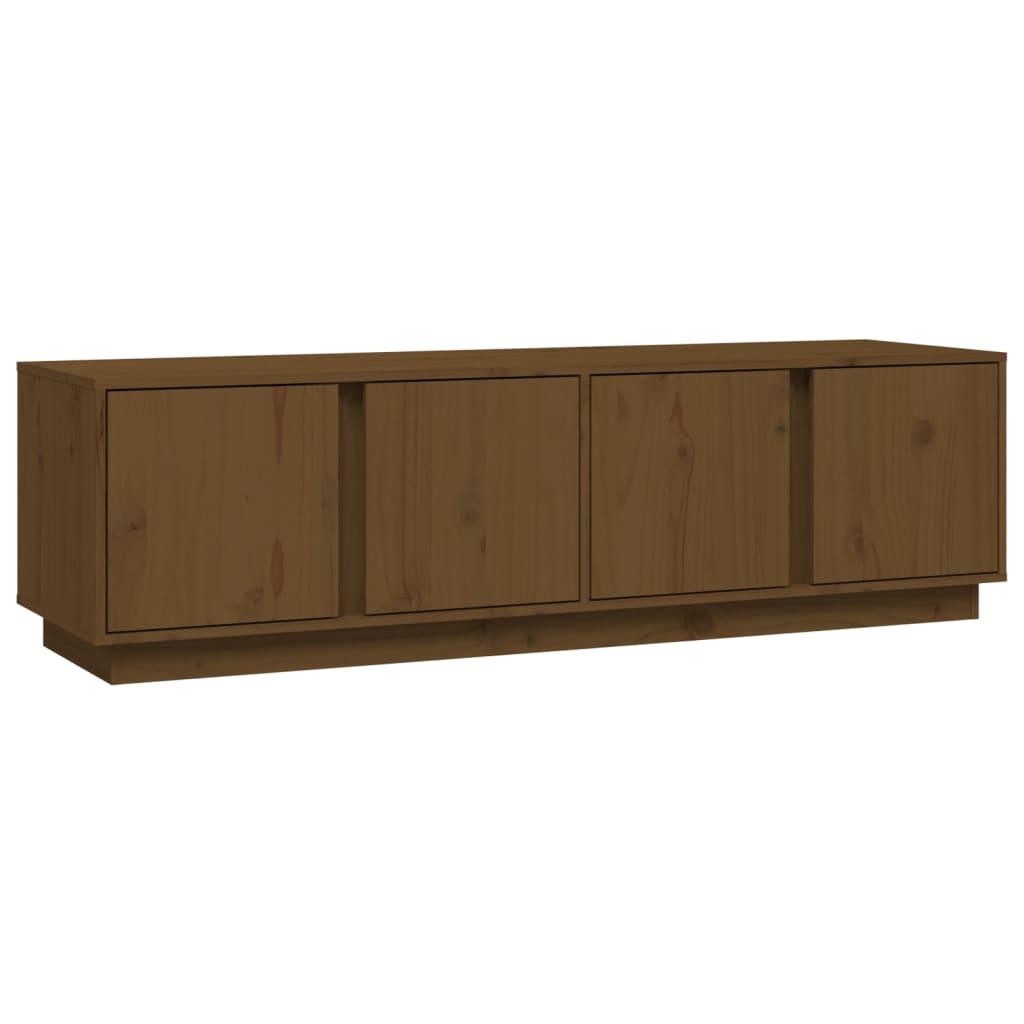 vidaXL TV Cabinet Honey Brown 140x40x40 cm Solid Wood Pine