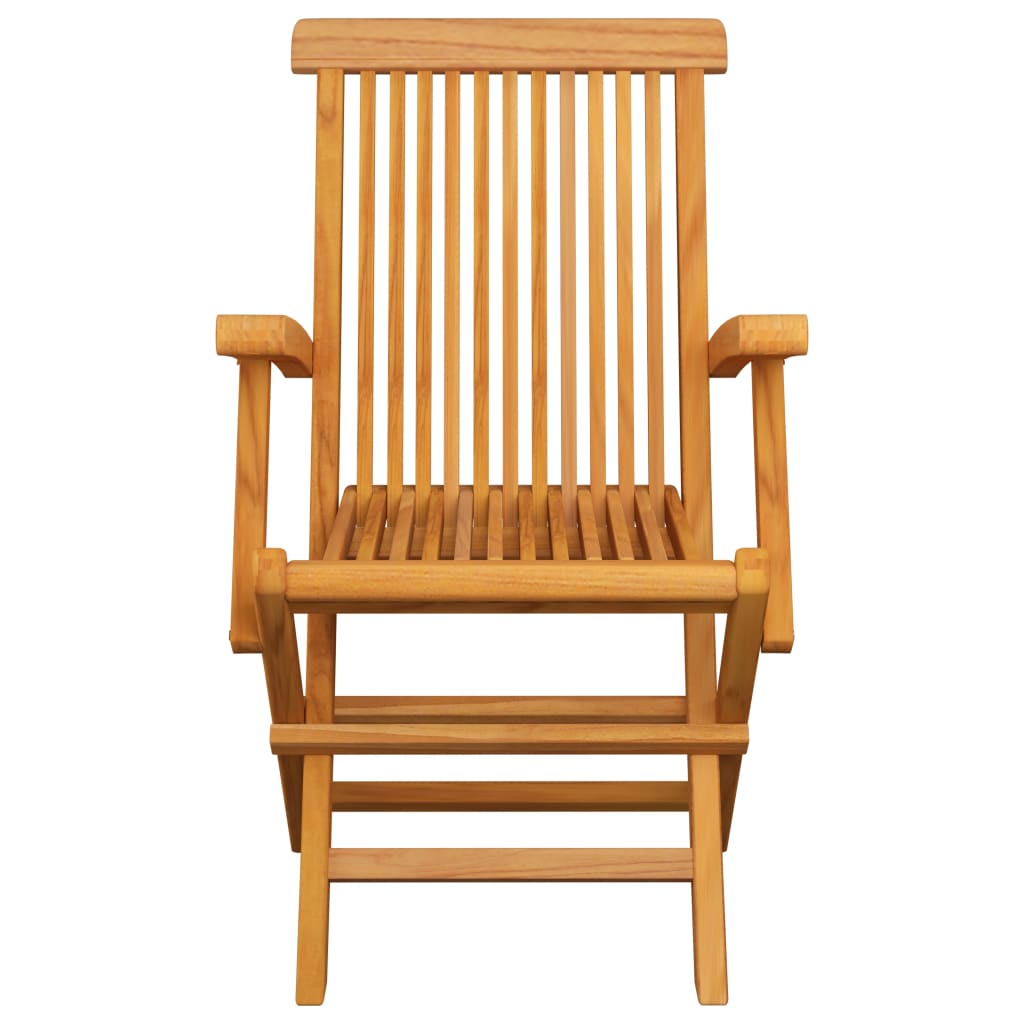 vidaXL Folding Garden Chairs 4 pcs Solid Teak Wood