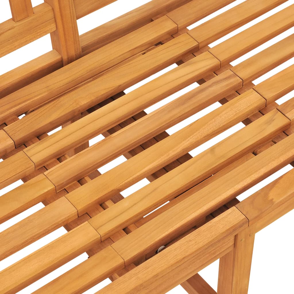 vidaXL 3-Seater Garden Bench with Table 150 cm Solid Teak Wood