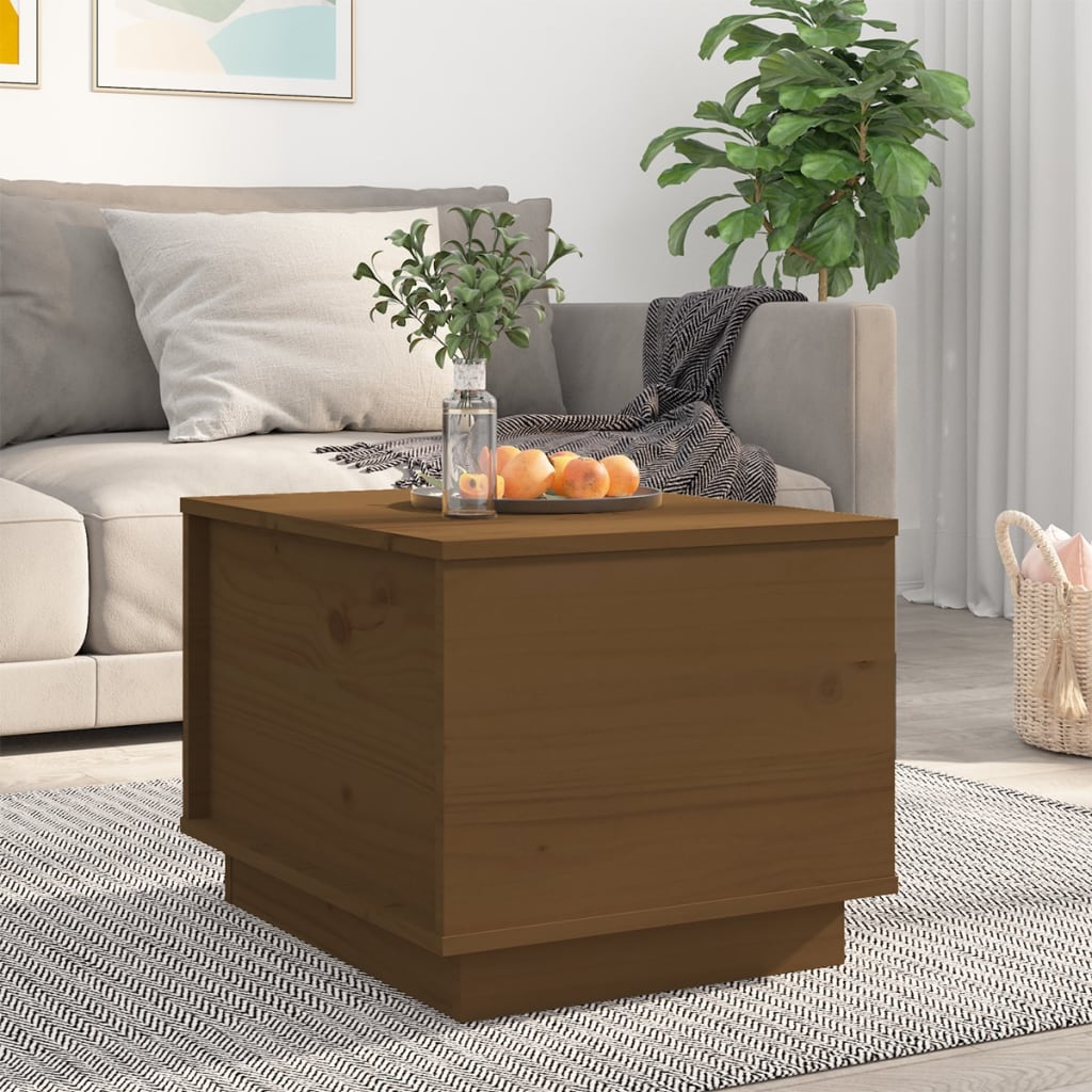 vidaXL Coffee Table Honey Brown 40x50x35 cm Solid Wood Pine