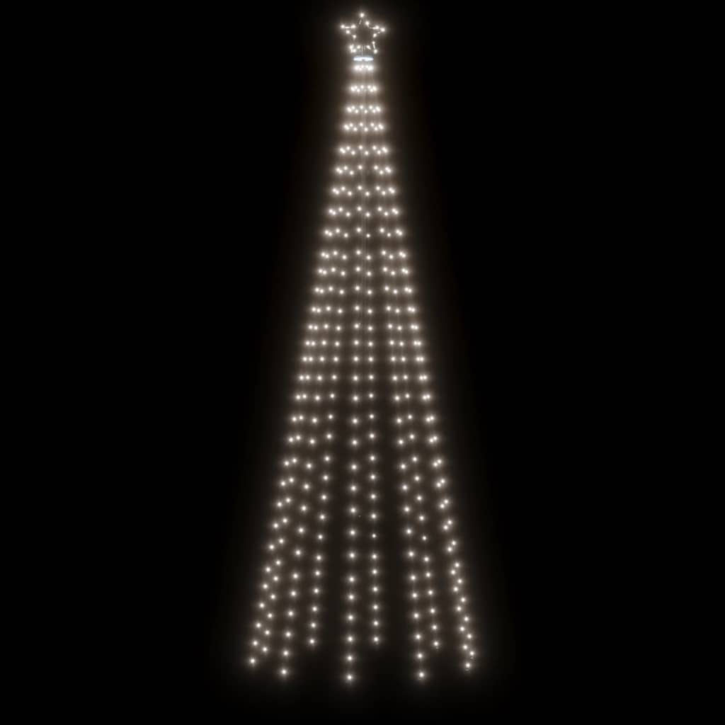 vidaXL Christmas Tree with Spike Cold White 310 LEDs 300 cm