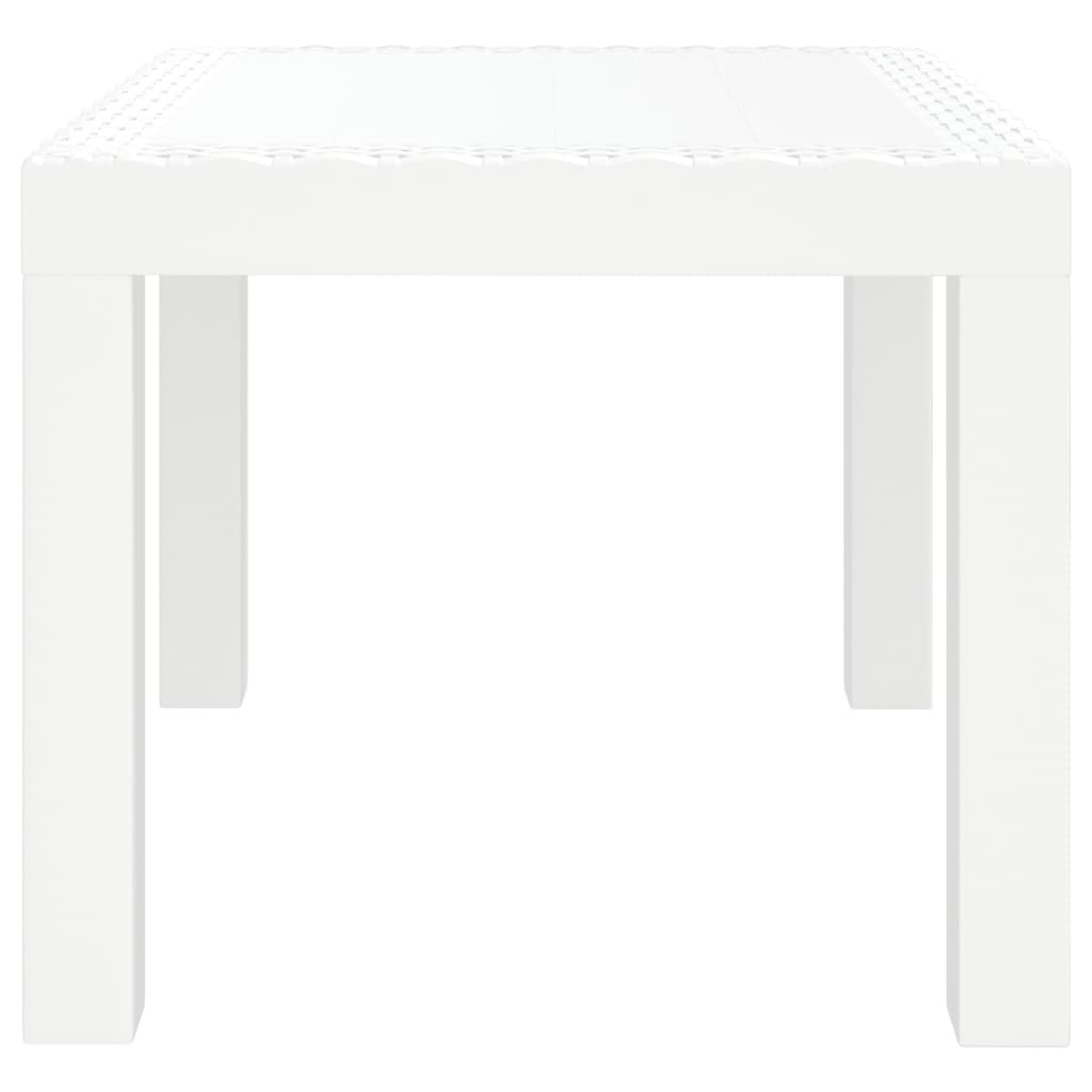 vidaXL Garden Table White 59x47x40 cm PP