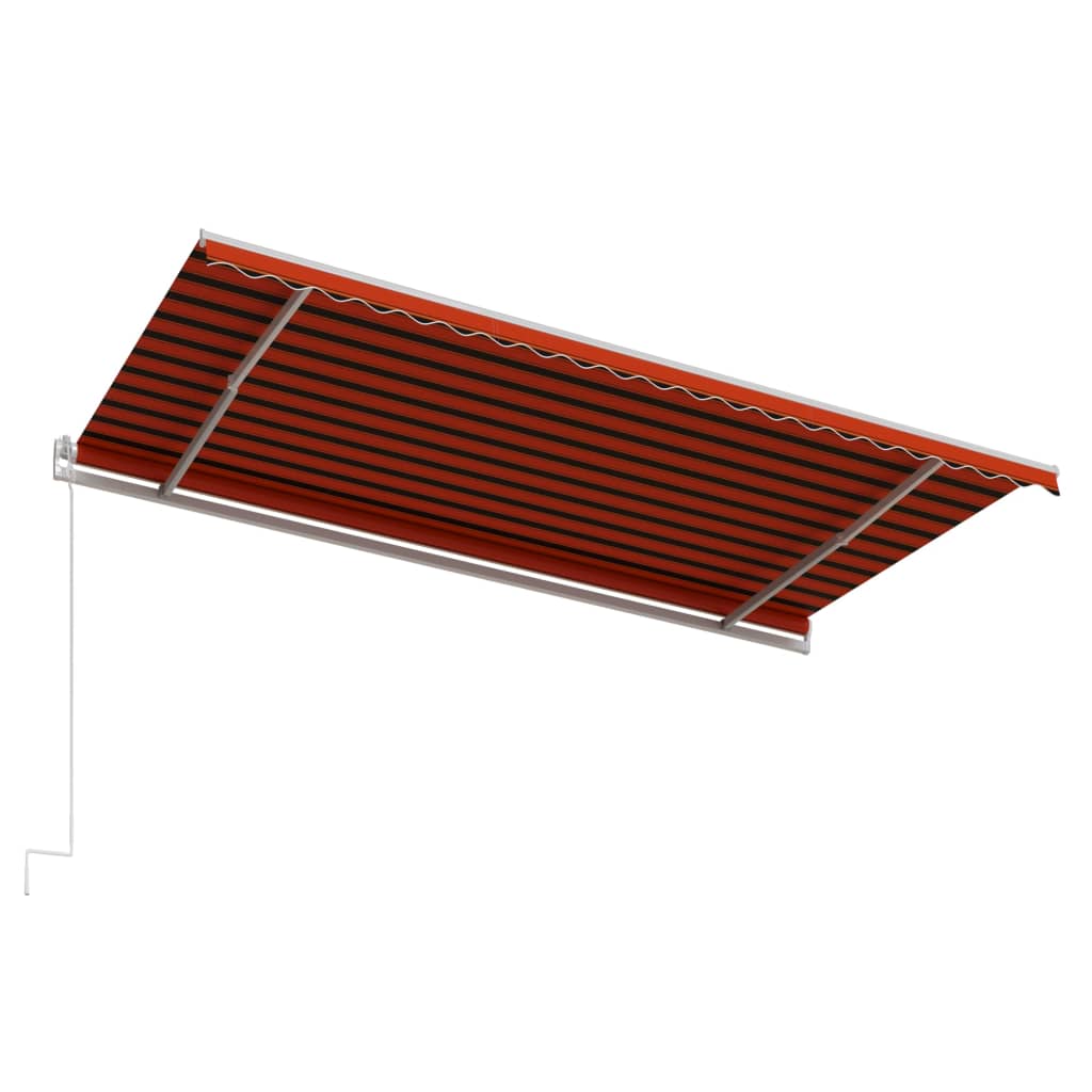 vidaXL Automatic Retractable Awning 500x300 cm Orange and Brown