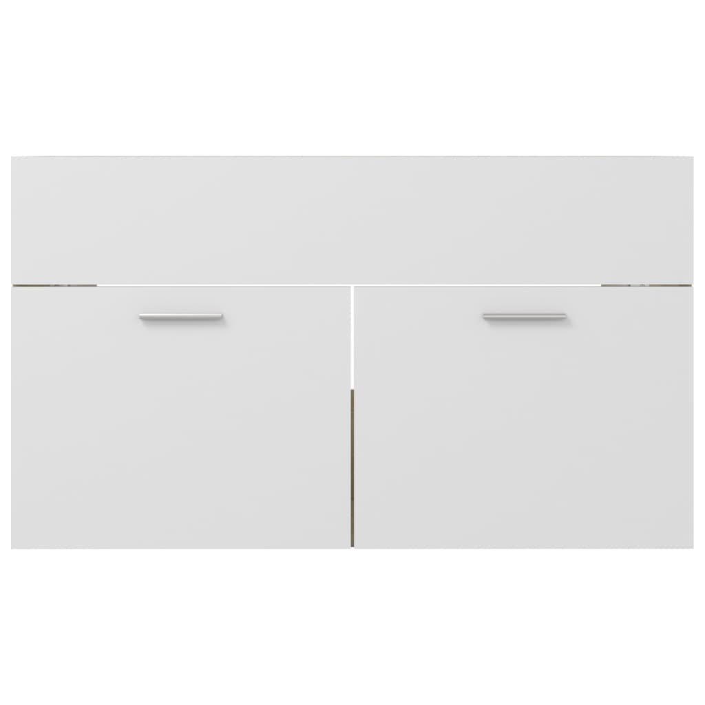 vidaXL Sink Cabinet White and Sonoma Oak 80x38.5x46 cm Engineered Wood