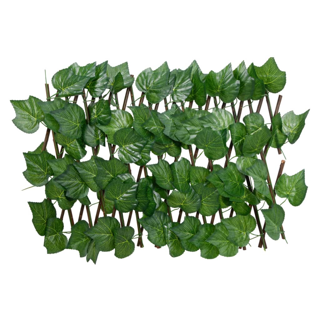 vidaXL Artificial Grape Leaf Trellis Expandable Green 180x20 cm
