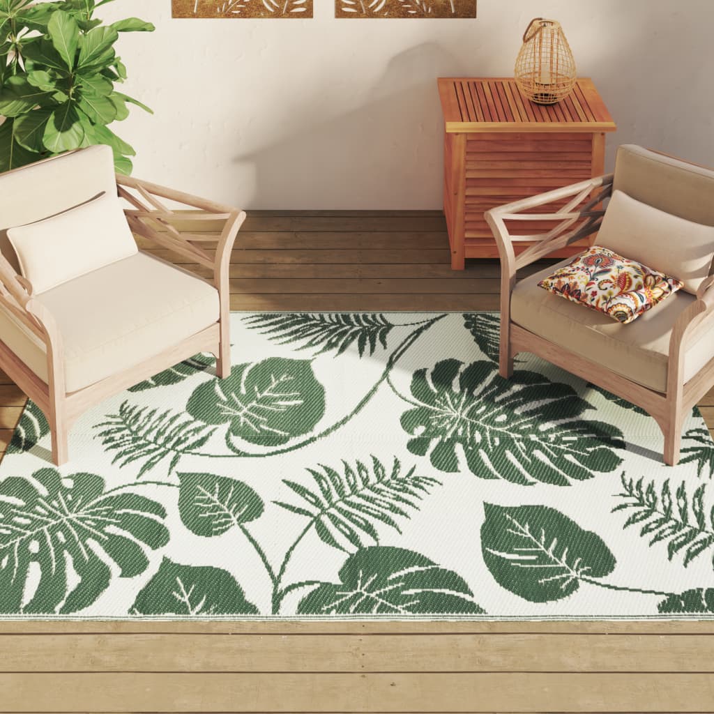 vidaXL Outdoor Carpet Green 140x200 cm PP