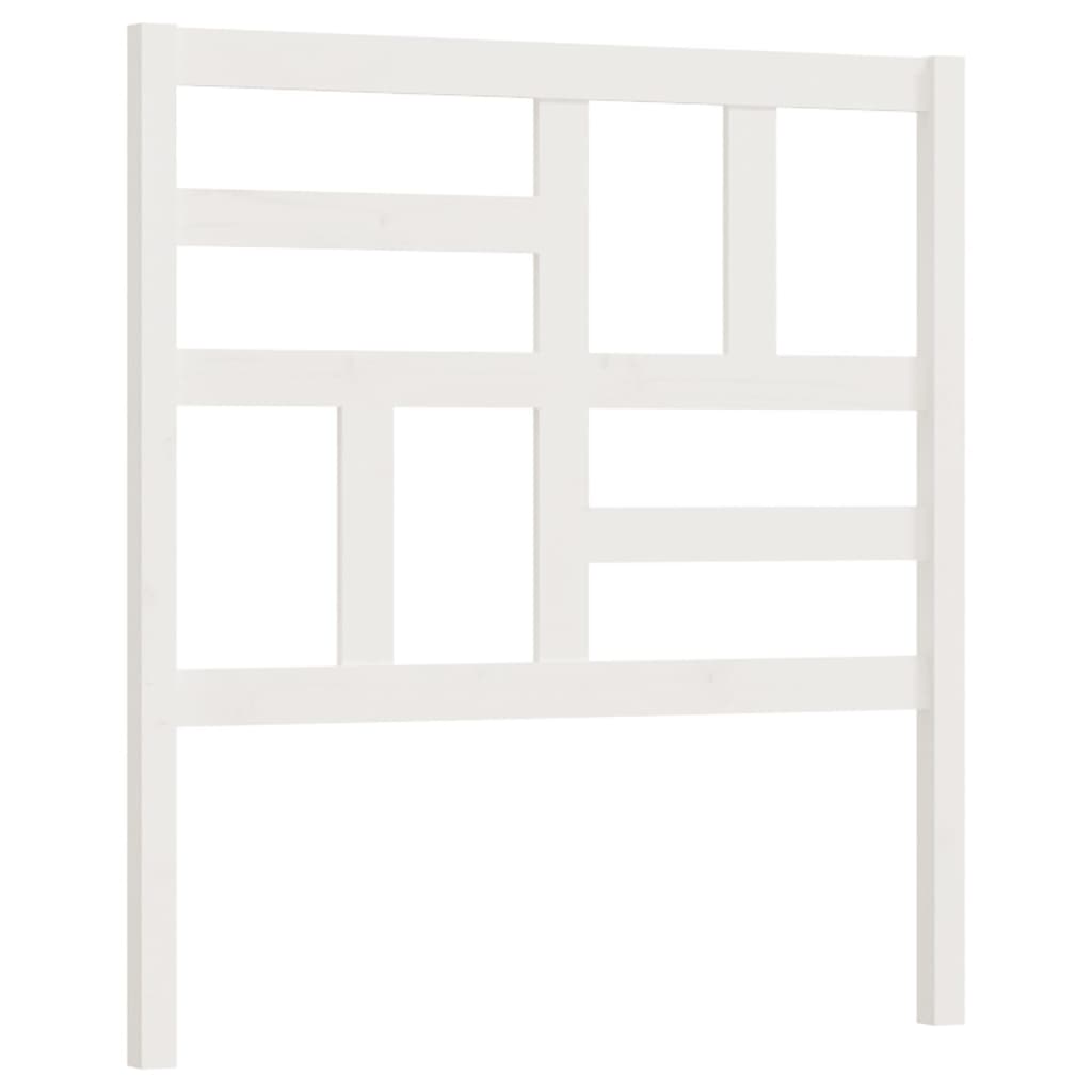 vidaXL Bed Headboard White 81x4x104 cm Solid Wood Pine