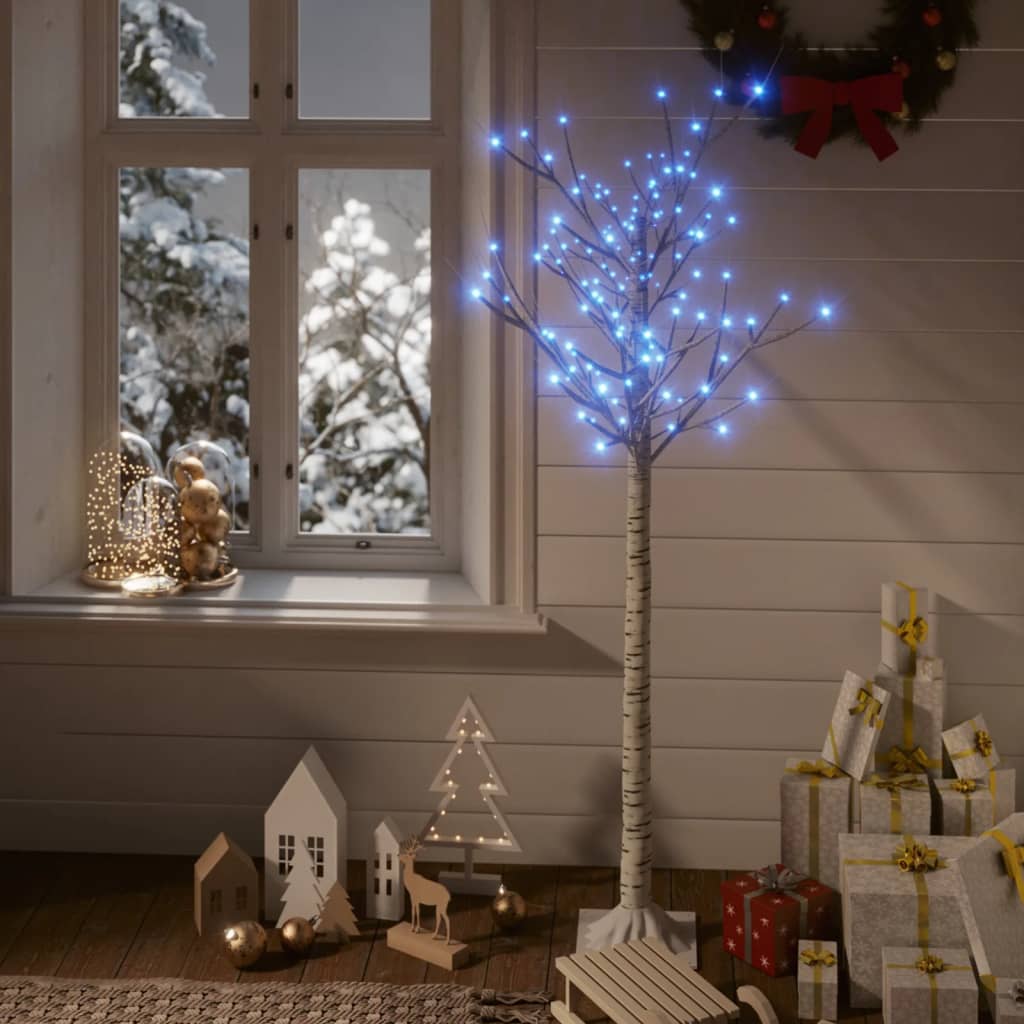 vidaXL Christmas Tree 140 LEDs 1.5m Blue Willow Indoor Outdoor