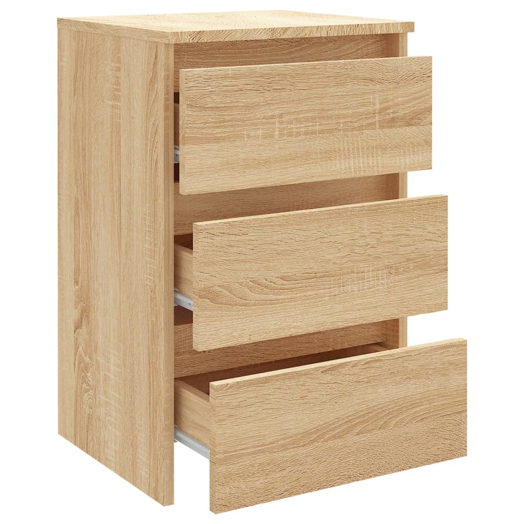 vidaXL Bed Cabinet Sonoma Oak 40x35x62.5 cm Engineered Wood