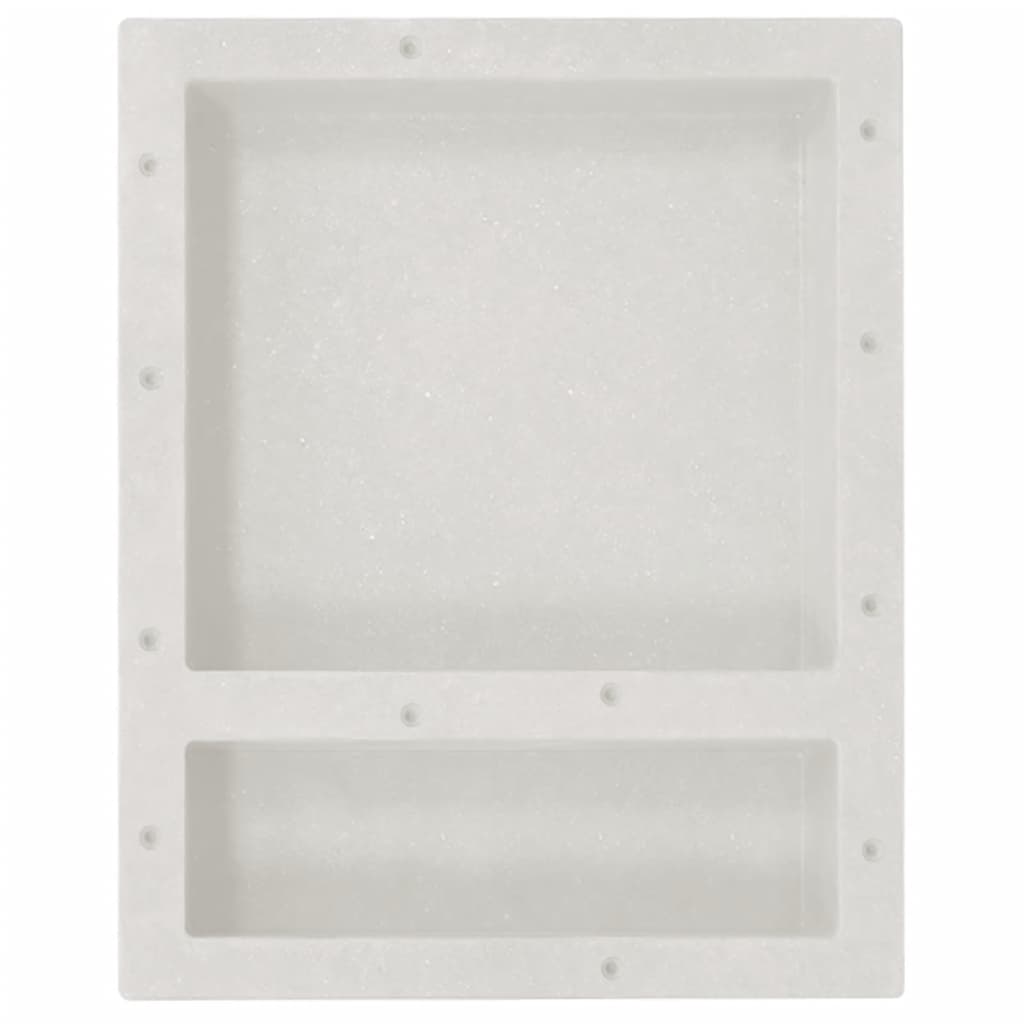 vidaXL Shower Niche with 2 Compartments Matt White 41x51x10 cm