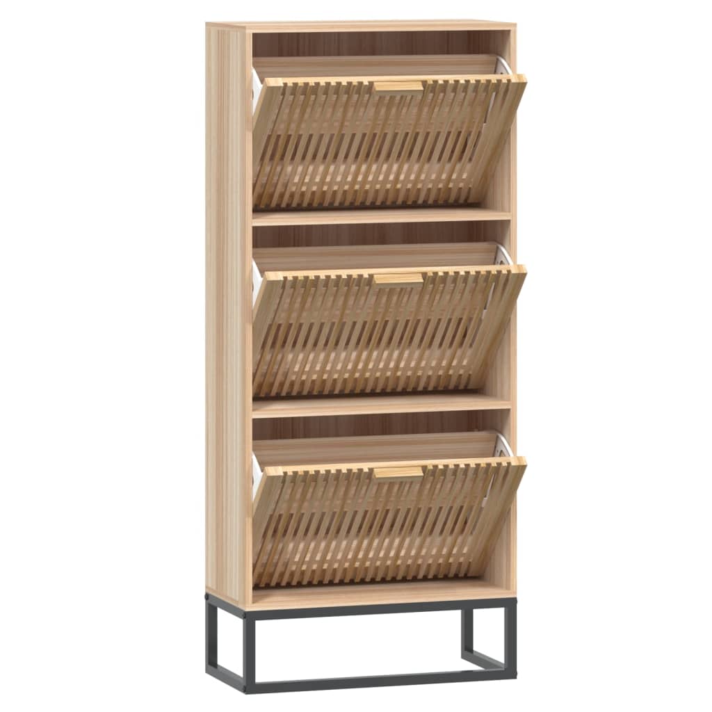 vidaXL Shoe Cabinet 52x25x120 cm Engineered Wood