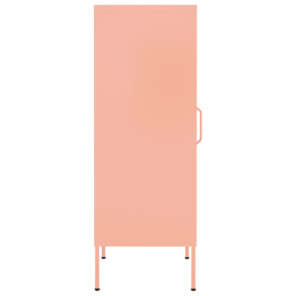 vidaXL Storage Cabinet Pink 42.5x35x101.5 cm Steel